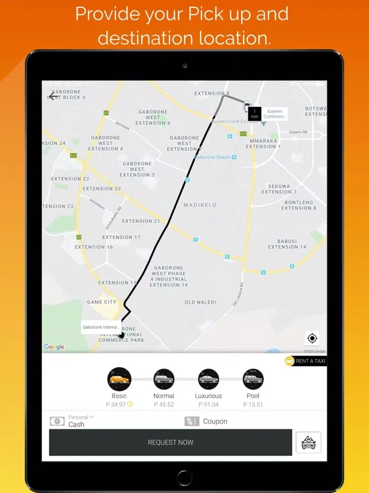 Taksi Passenger iPad  Screenshots