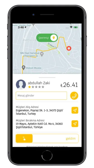 Zrzuty ekranu Taksi 54 - Sürücüler için