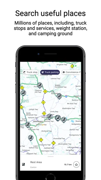 Navigation GPS Truck & Caravan Screenshots