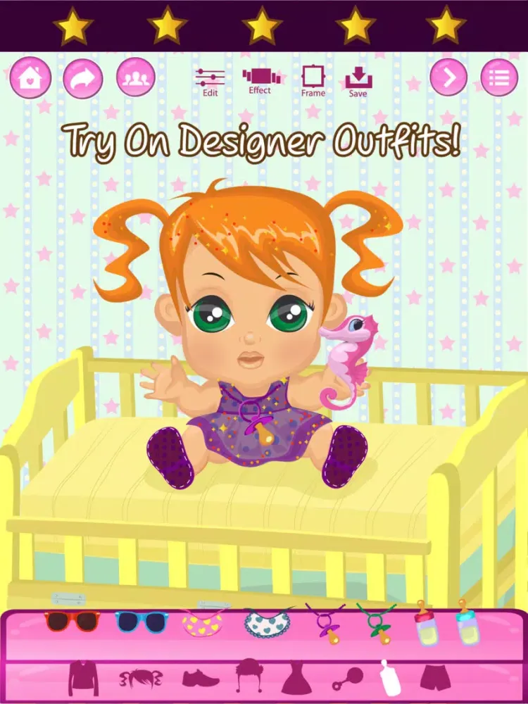 Ảnh chụp màn hình của Baby Dress Up Game For Girls - Beauty Salon Fashion And Style Makeover FREE iPad 