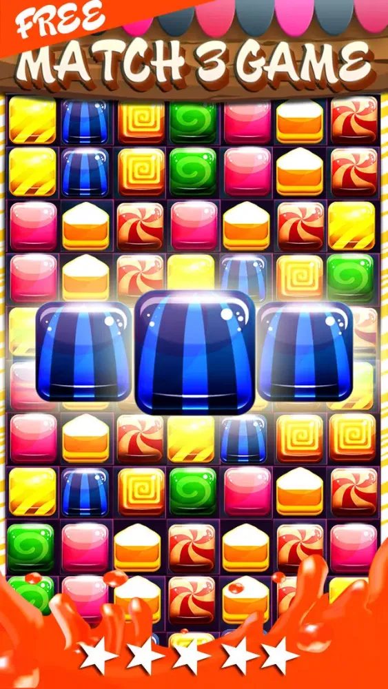Candy Maker Blast Puzzle Games - Fun Dessert Swapping Game For iPhone And iPad HD FREE स्क्रीनशॉट