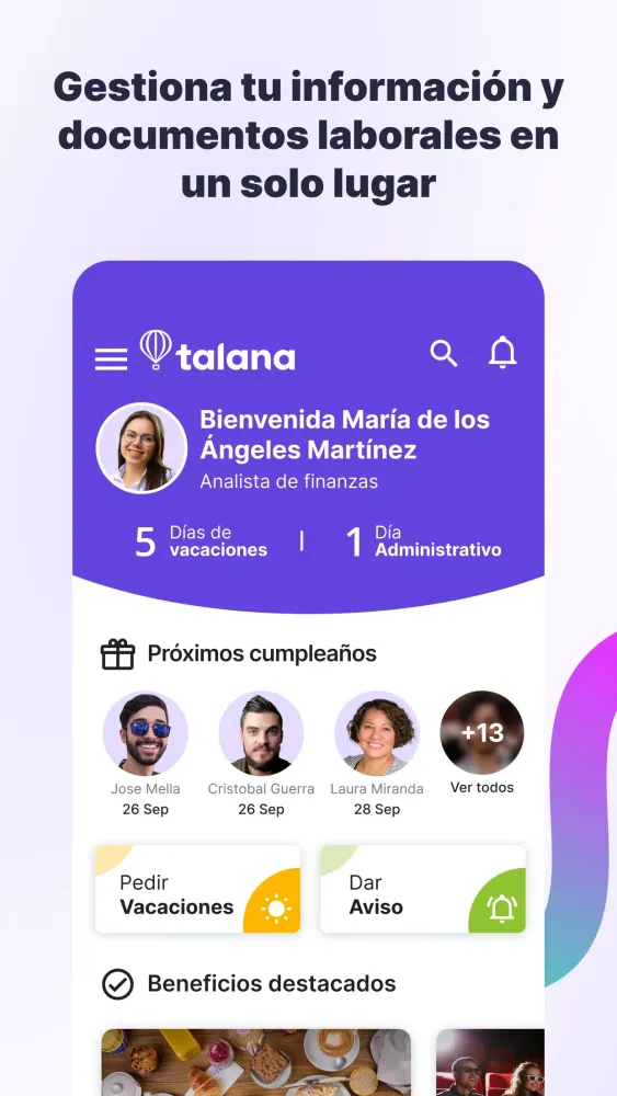 Capturas de pantalla de Talana Next