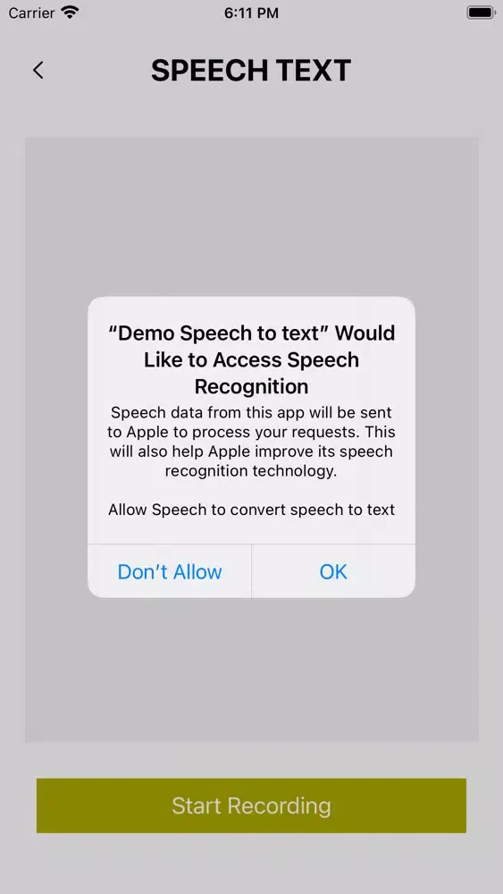 Tangkapan layar Talash Speech Text