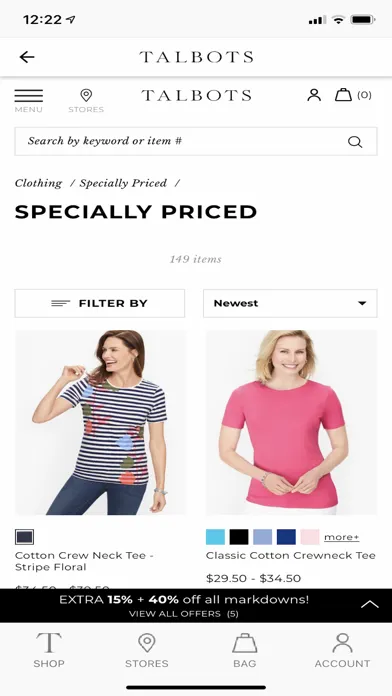 Captures d'écran de Talbots: Women's Clothing
