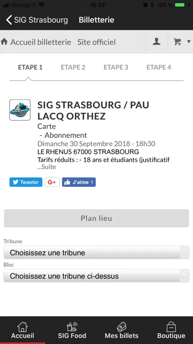 Zrzuty ekranu SIG Strasbourg