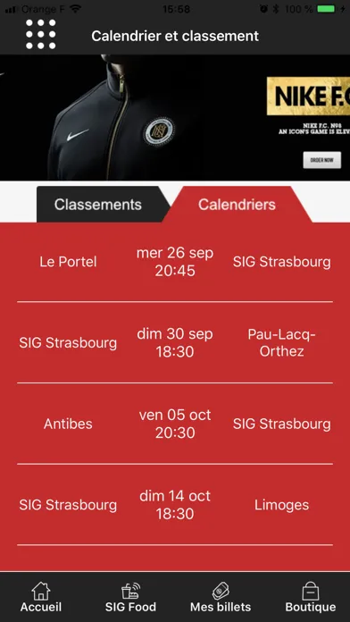 Zrzuty ekranu SIG Strasbourg