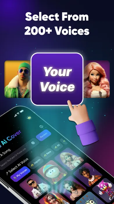 SingUp Music: AI Cover Songs Ekran Görüntüleri