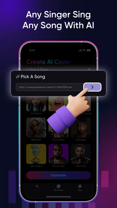 SingUp Music: AI Cover Songs Ekran Görüntüleri
