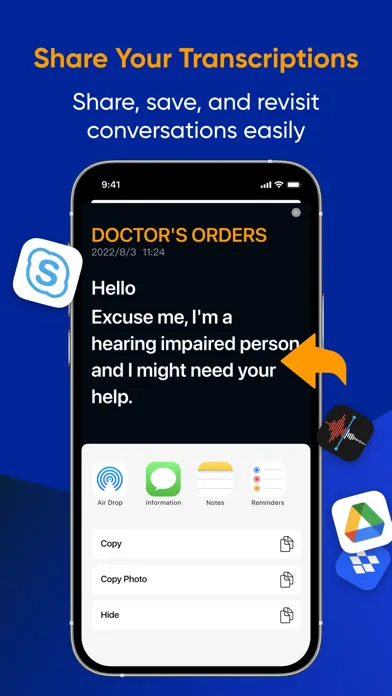 Скриншоты Deaf Transcribe:Speech to Text