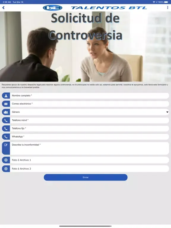 Ảnh chụp màn hình của Talentos BTL iPad 