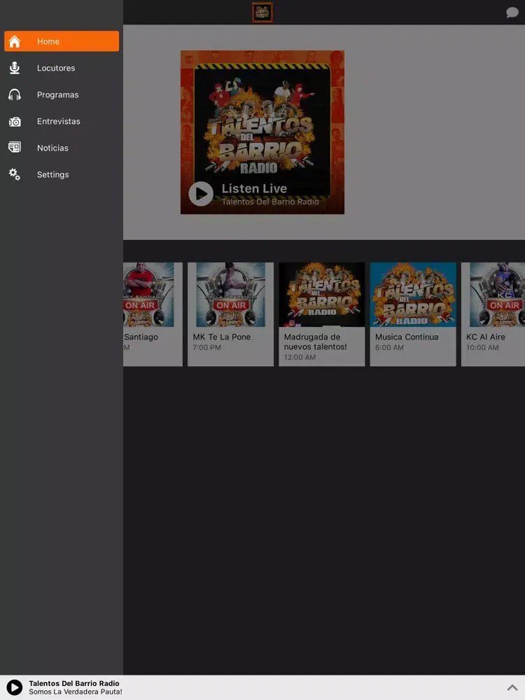 Talentos del Barrio Radio iPad  Ekran Görüntüleri