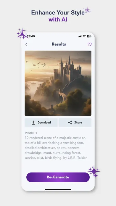 Captures d'écran de PicAI: A.I. Art Generator