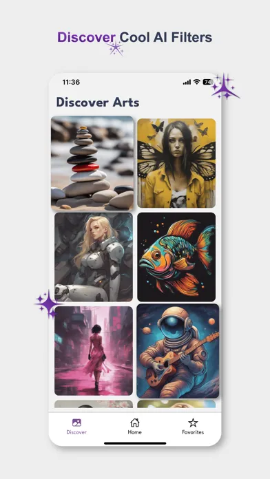 Captures d'écran de PicAI: A.I. Art Generator
