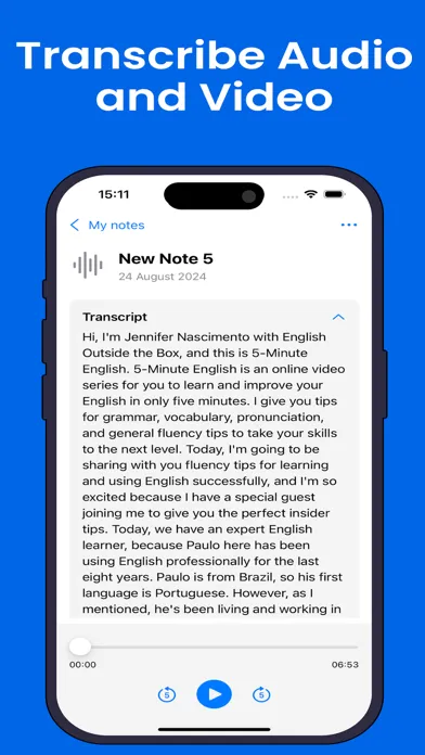 Скриншоты Transcribe & AI Voice to Text