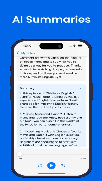 Скриншоты Transcribe & AI Voice to Text