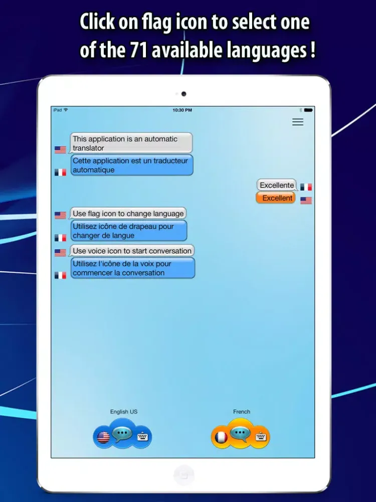 Captures d'écran de Voice Translator - On the Fly Translation iPad 