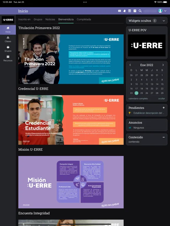 Скриншоты U-ERRE Mi Aula iPad 