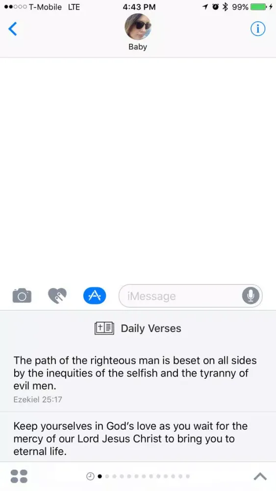 Скриншоты Daily Bible Verses for iMessage