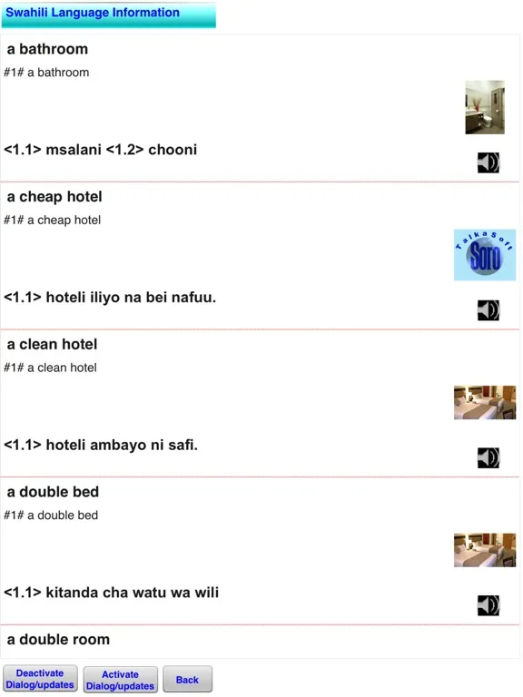 Ảnh chụp màn hình của Speak and Write Swahili iPad 