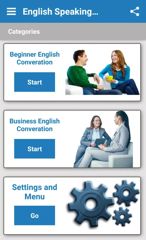 English Speaking Practice Screenshots