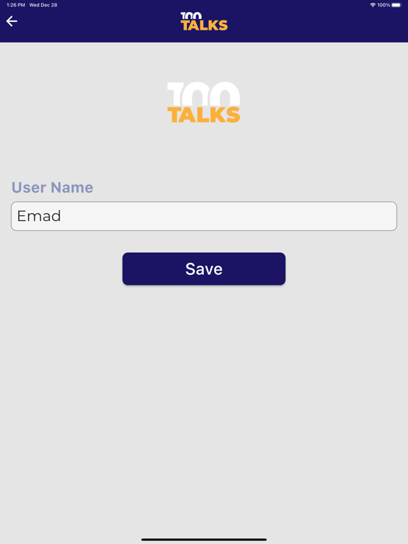 100 Talks iPad  스크린샷