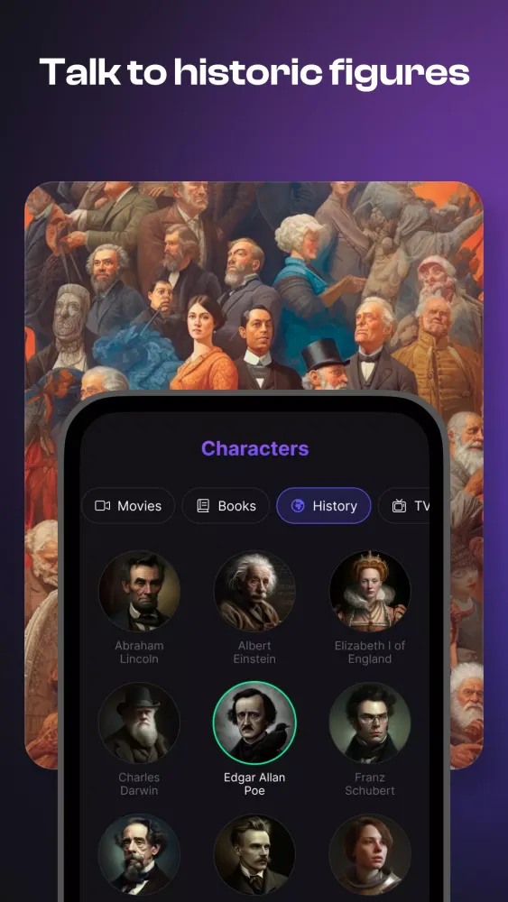 Talk Too: Characters & Experts應用截圖