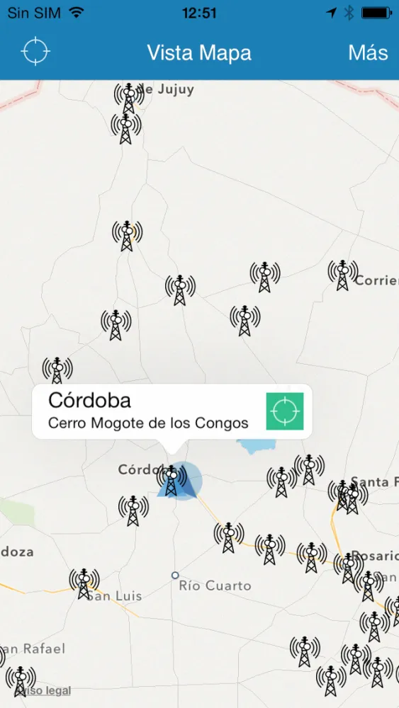 Captures d'écran de Buscador de antenas TDA