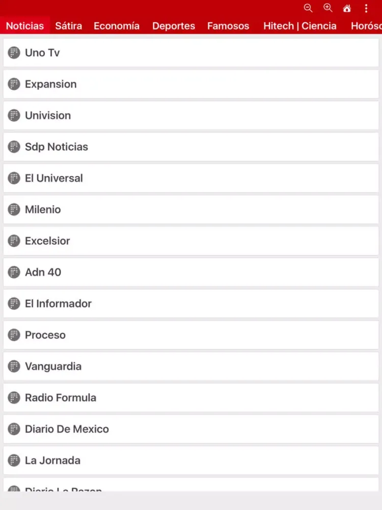 Screenshot di Mexico en tiempo real iPad 