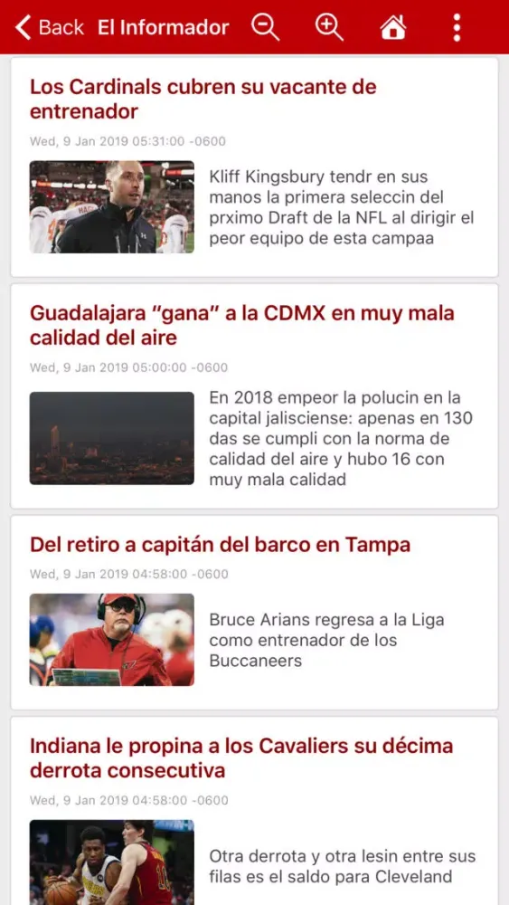 Screenshot di Mexico en tiempo real