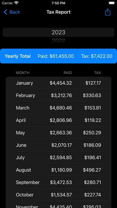 Captures d'écran de Build Invoice