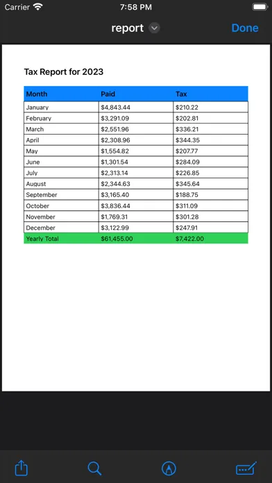 Captures d'écran de Build Invoice