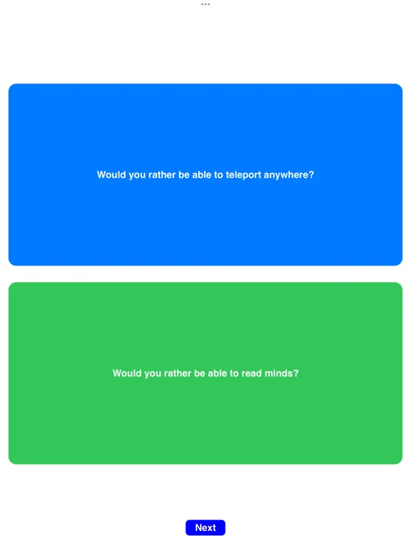 Would You Rather Pro Ultimate iPad  Screenshots