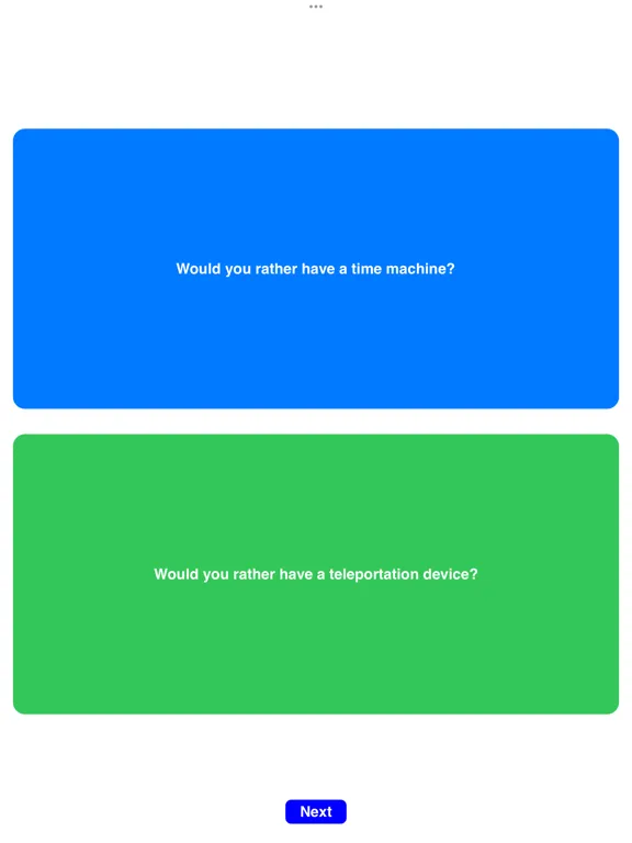 Would You Rather Pro Ultimate iPad  Screenshots