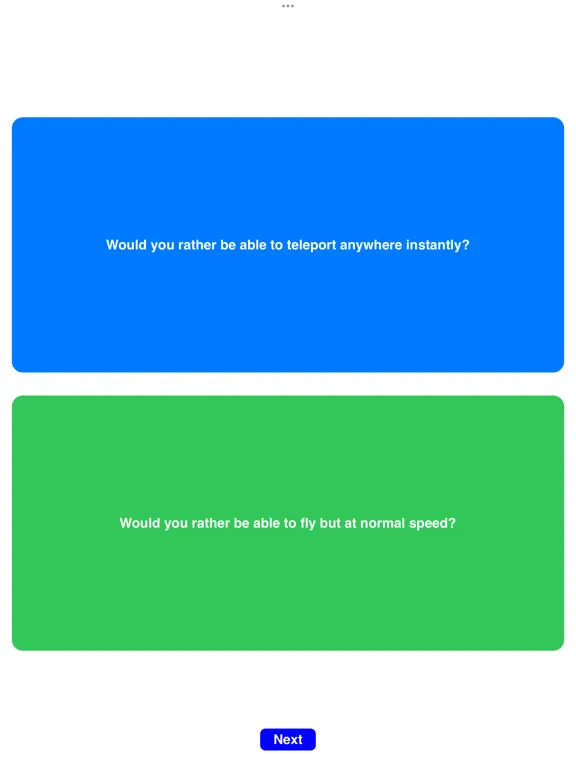 Would You Rather Pro Ultimate iPad  Screenshots