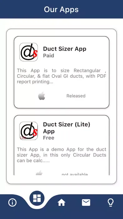TALO Duct Sizer Screenshots