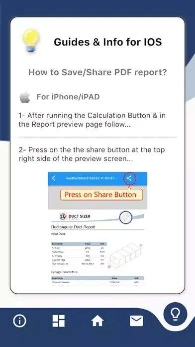 TALO Duct Sizer Screenshots
