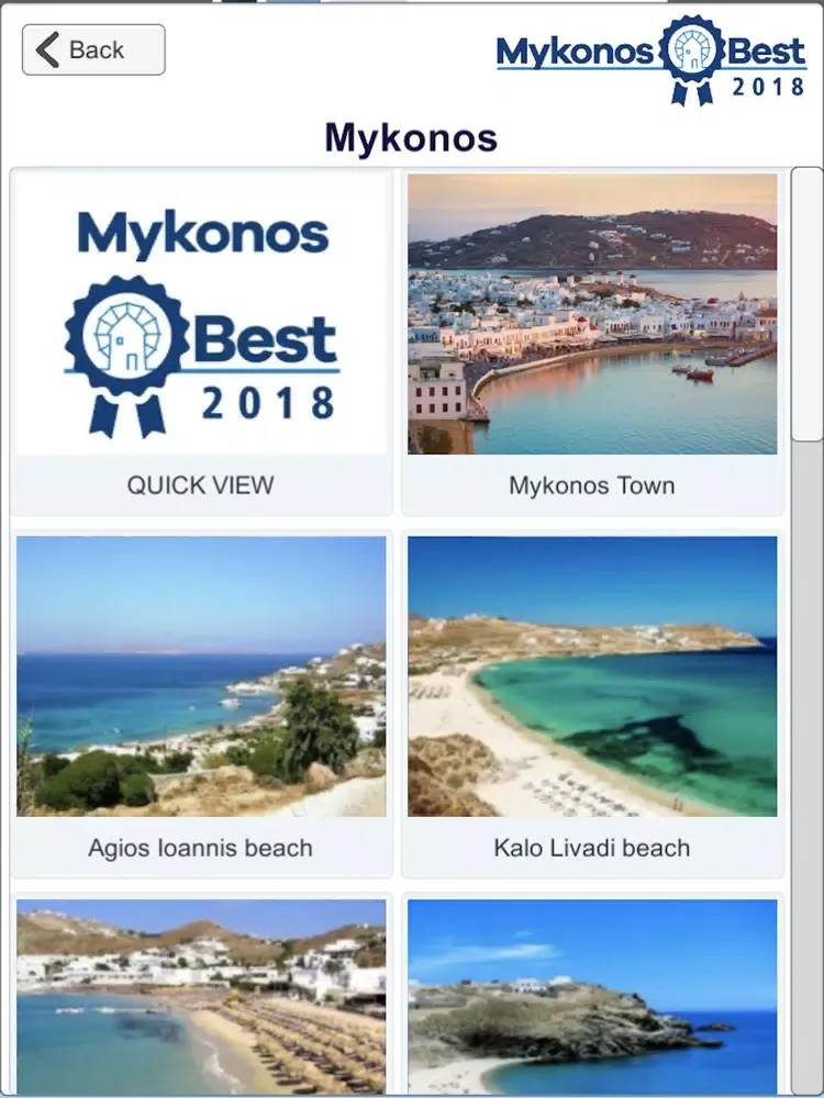 Capturas de tela do MykonosBest iPad 