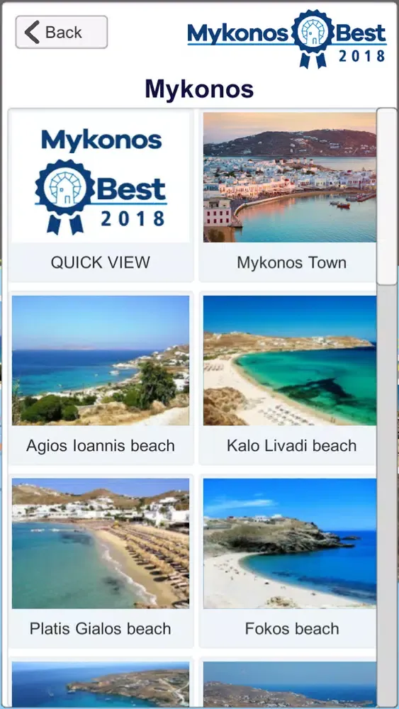 Capturas de tela do MykonosBest