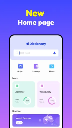 Ảnh chụp màn hình của Hi Dictionary - Learn Language