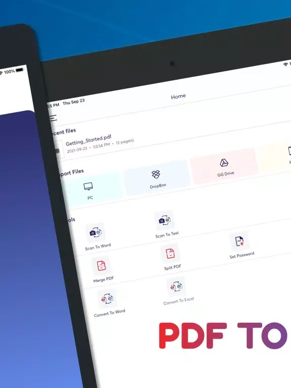 PDF to Word : PDF Converter iPad  स्क्रीनशॉट
