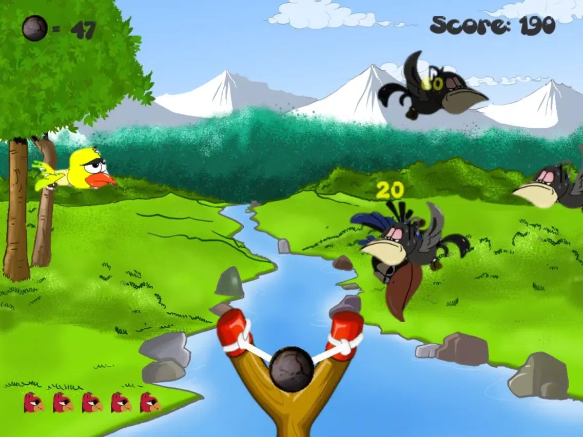 Captures d'écran de Slingshot Bird Sling Shooter: A Fly Bubble Birdy Hunter Game iPad 