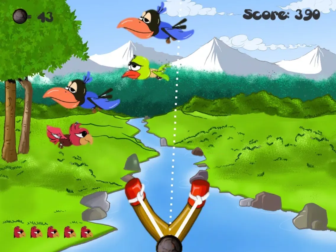Captures d'écran de Slingshot Bird Sling Shooter: A Fly Bubble Birdy Hunter Game iPad 