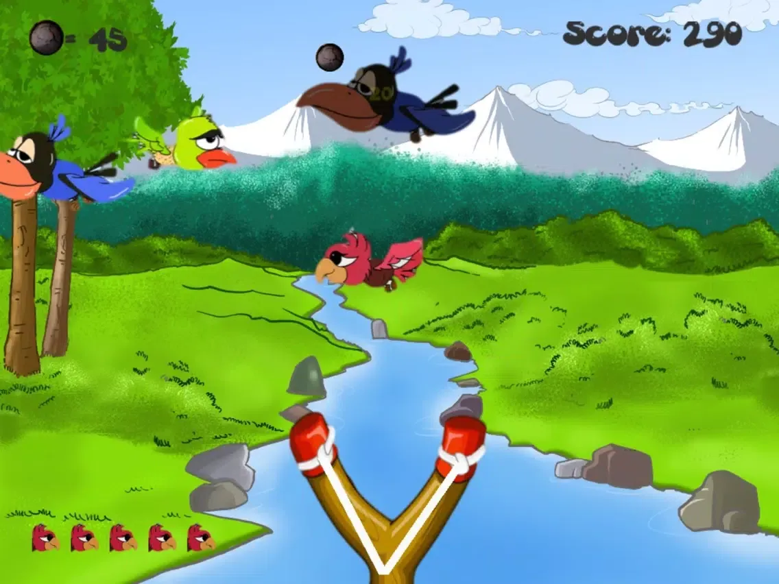 Captures d'écran de Slingshot Bird Sling Shooter: A Fly Bubble Birdy Hunter Game iPad 