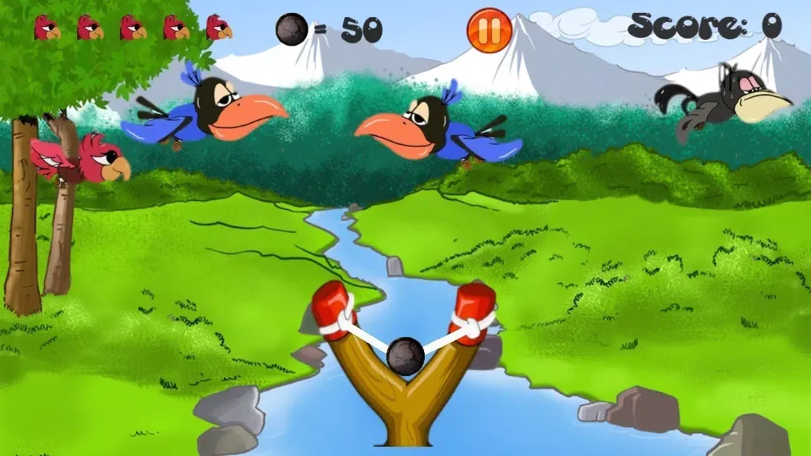 Captures d'écran de Slingshot Bird Sling Shooter: A Fly Bubble Birdy Hunter Game