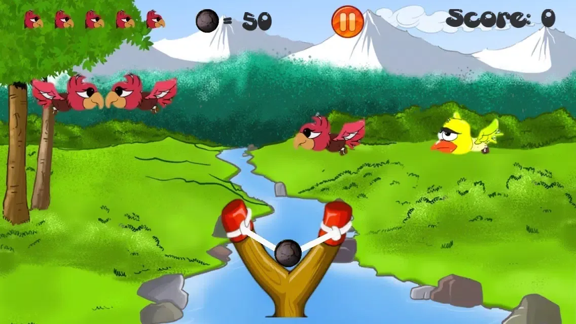 Captures d'écran de Slingshot Bird Sling Shooter: A Fly Bubble Birdy Hunter Game