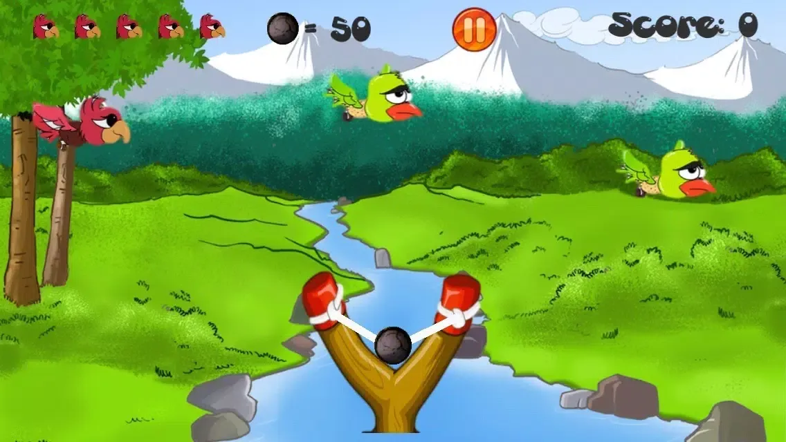 Captures d'écran de Slingshot Bird Sling Shooter: A Fly Bubble Birdy Hunter Game