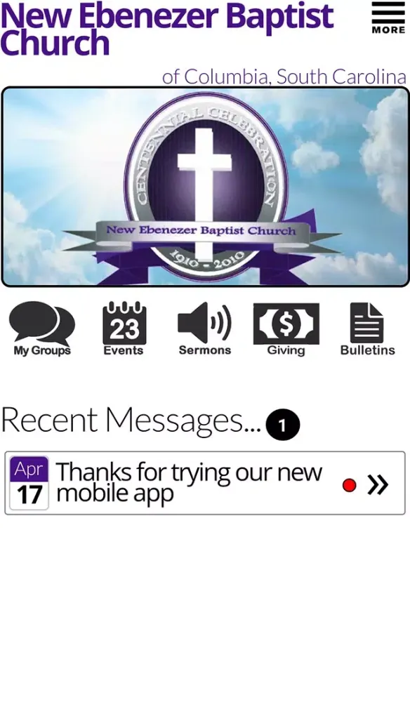 Zrzuty ekranu New Ebenezer Baptist Church Columbia SC