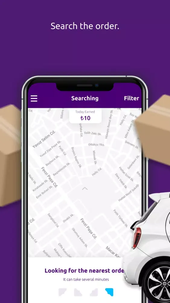 Capturas de tela do Tamam App Courier