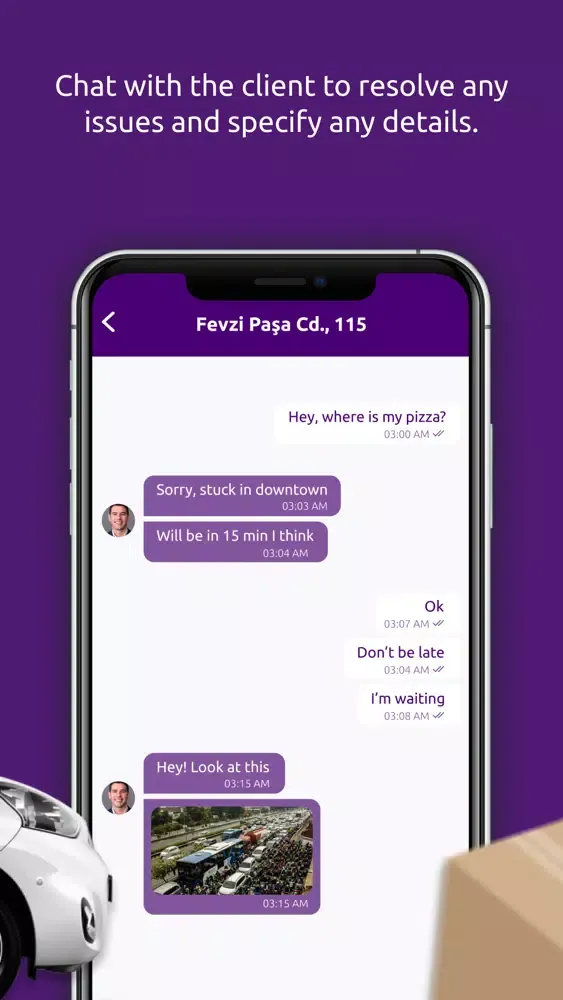 Capturas de tela do Tamam App Courier