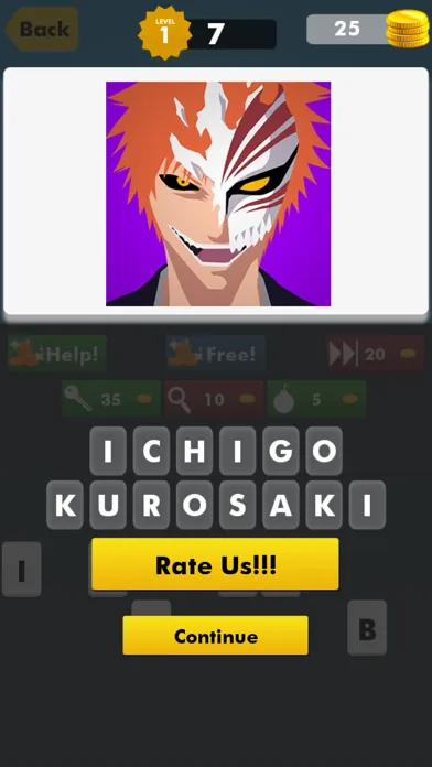 Captures d'écran de Anime Superhero & Manga TV Episode Characters Quiz Games